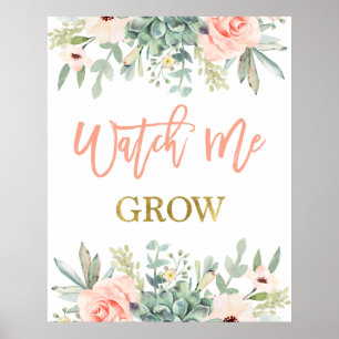 Watch me grow succulents sign