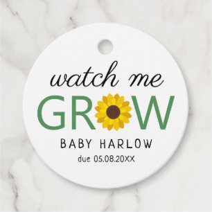 Watch Me Grow Sunflower Favour Tags