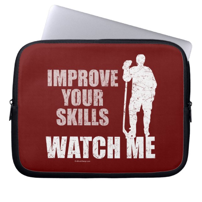Watch Me (Hockey) Laptop Sleeve (Front)