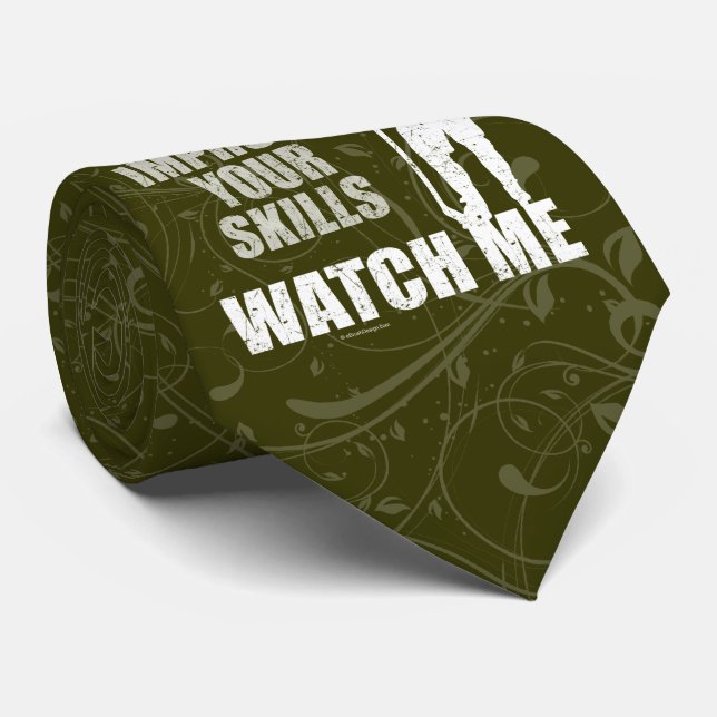 Watch Me (Hockey) Tie (Rolled)