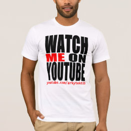 Watch Me on YouTube | Modern (Dark) T-Shirt