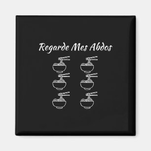 Watch My Abs Humour Bodybuilding Funny Noodles Noo Magnet