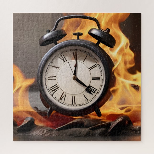 Watch on fire, no time jigsaw puzzle (Vertical)