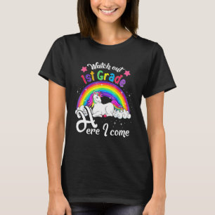 Watch Out 1st Grade Here I Come For Unicorn  Kid T-Shirt