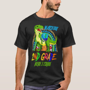 Watch Out 2nd Grade Dinosaur Kids Back To School H T-Shirt