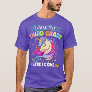 Watch Out 3rd Grade Here I Come Cute Back To Schoo T-Shirt