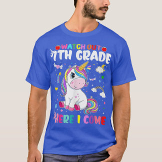 Watch Out 7th Grade Here I Come Unicorn Back To Sc T-Shirt