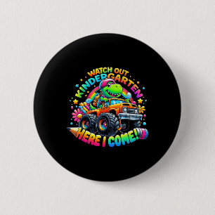 Watch Out Kindergarten Here I Come Back To School 6 Cm Round Badge