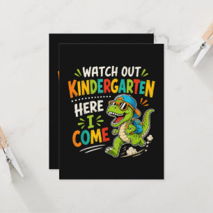 Watch Out Kindergarten Here I Come Dino Invitation