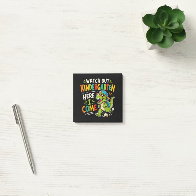 Watch Out Kindergarten Here I Come Dino Post-it Notes (Office)