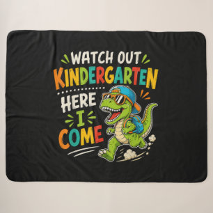Watch Out Kindergarten Here I Come Dino Sherpa Blanket