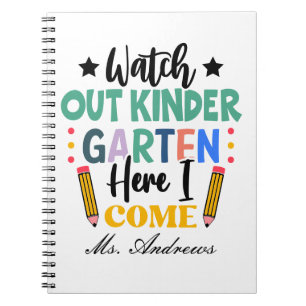 Watch Out Kindergarten, Here I Come! Fun Kids' Notebook