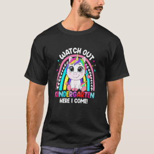 Watch Out Kindergarten Here I Come Unicorn Back To T-Shirt