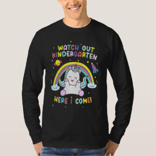 Watch Out Kindergarten Here I Come Unicorn T-Shirt