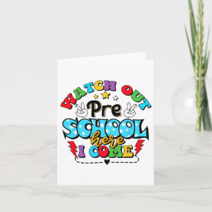 Watch Out Middle School Here I Come Funny Back To  Card