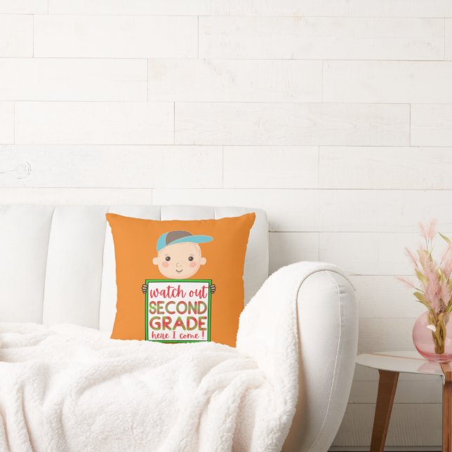 WATCH OUT SECOND GRADE HERE I COME funny cute      Cushion (Couch)