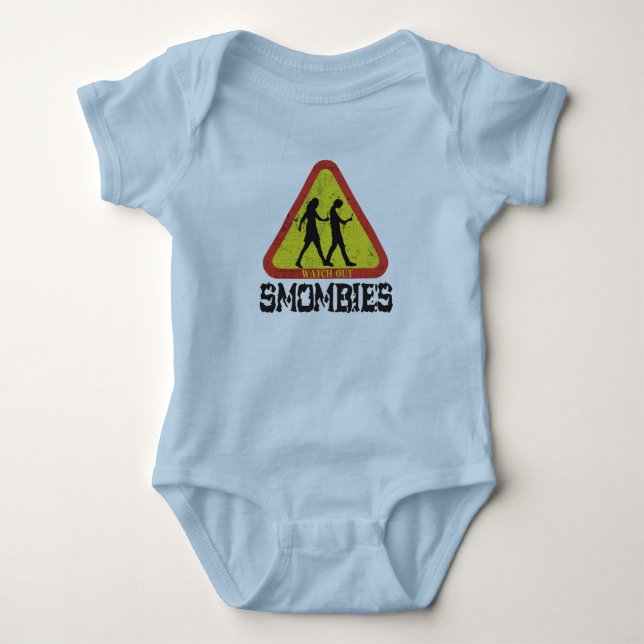 Watch out Smombies Baby Bodysuit (Front)