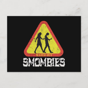 Watch out Smombies Postcard