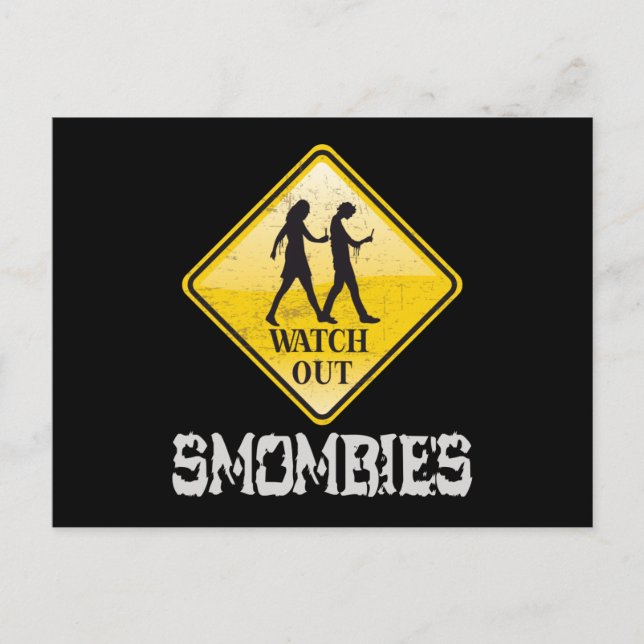 Watch out Smombies Postcard (Front)
