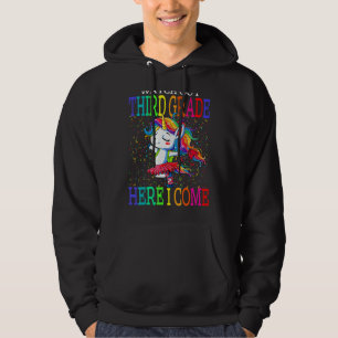 Watch Out Third Grade Here I Come Unicorn Back To  Hoodie