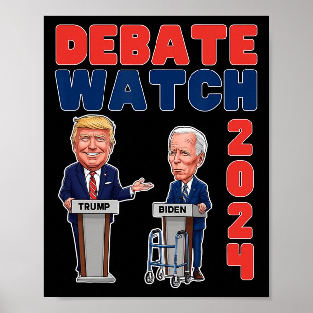 Watch Party 2024 - Trump Biden - President - Elect Poster (Front)