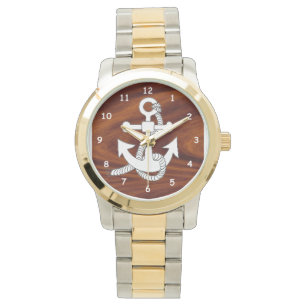 Watch - Ship Anchor on wood