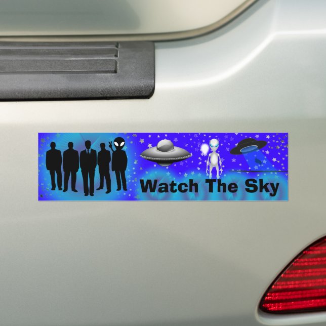 Watch The Sky bumper sticker (On Car)