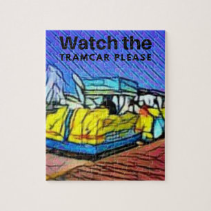 Watch the TRAM car please Wildwood boardwalk Jigsaw Puzzle