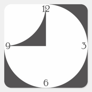 Watch the Watch, wall clock Square Sticker