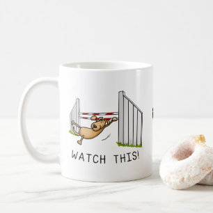 Watch This! Dog - agility funny swinging dog Coffee Mug