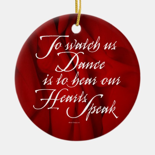 Watch Us Dance Ceramic Tree Decoration (Front)