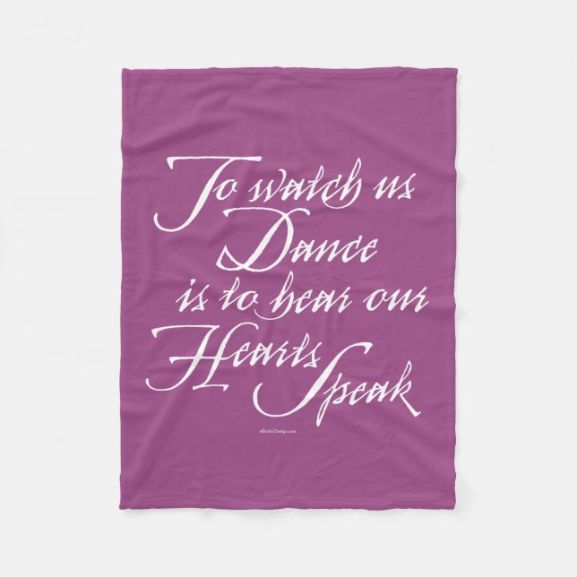 Watch Us Dance Fleece Blanket (Front)