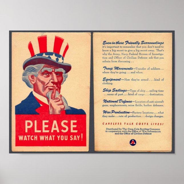 Watch what you say Poster (Front)