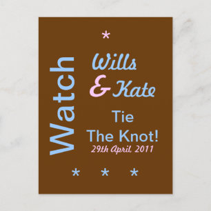 Watch Wills And Kate Tie The Knot Postcard