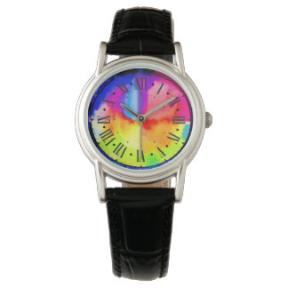 watch with colourful dial