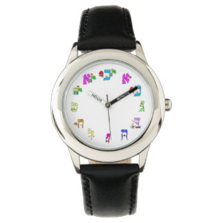 watch with Hebrew alef bet