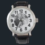 Watch with Large Numbers & Your Image<br><div class="desc">Watch: Large numbers on watch face dial with custom image to replace. Make it your own personal watch,  gift for anniversary,  weddings or any memorable occasion.</div>