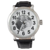 Watch with Large Numbers & Your Image