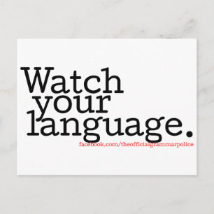 Watch Your Language 2 Postcard