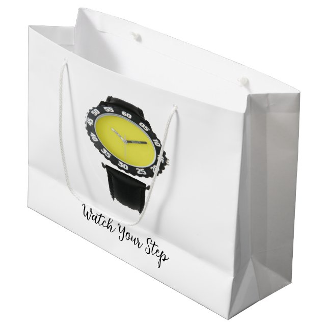 Watch Your Step Novelty  Large Gift Bag (Front Angled)