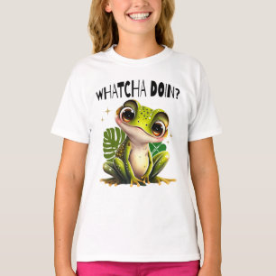 Watcha Doing? Funny Curious Frog T-Shirt