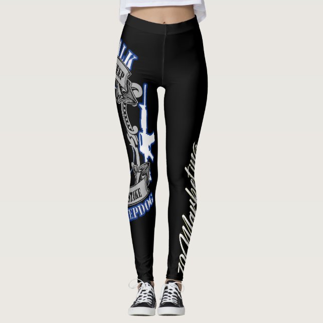 Watchdog thin blue line workout leggings police (Front)