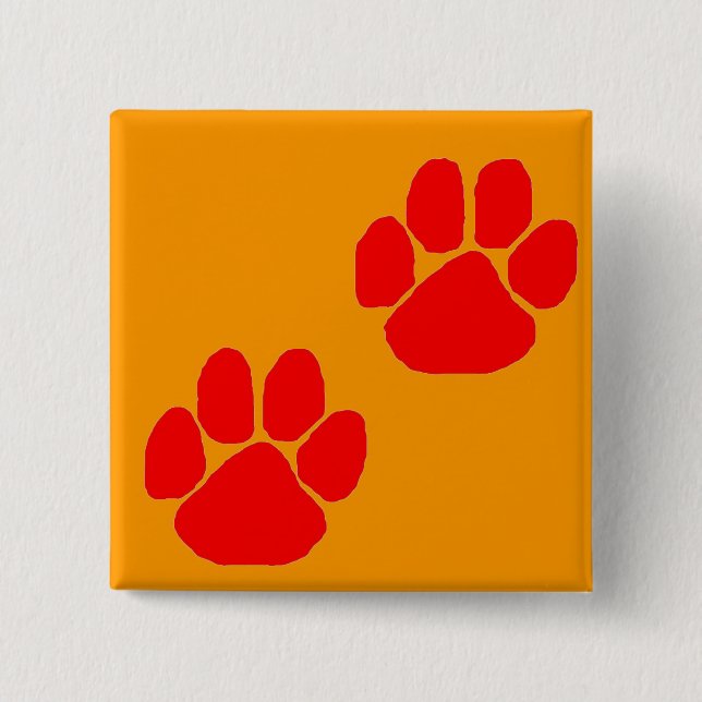 WatchDoggers.com Paw Prints 15 Cm Square Badge (Front)