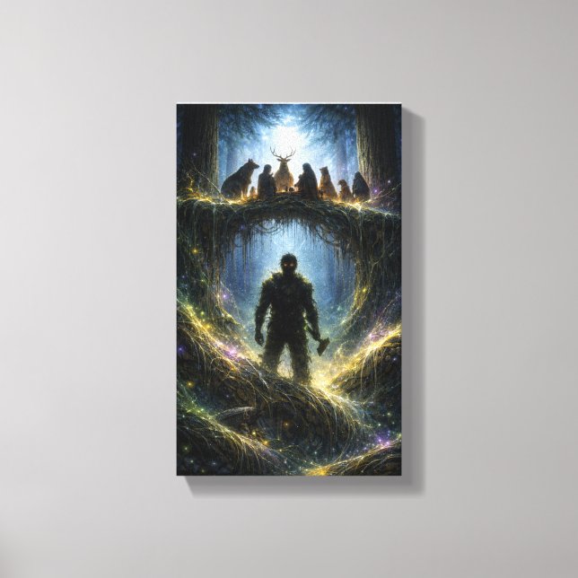 Watcher Beneath the Roots Canvas Print (Front)