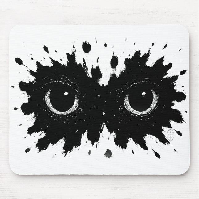 Watcher in the Ink: Eye‑Blot Sigil Mouse Mat (Front)