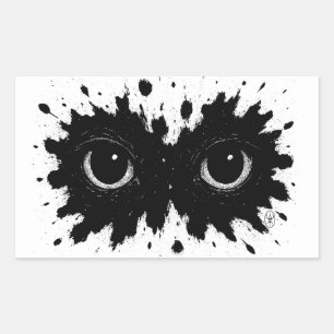 Watcher in the Ink: Eye‑Blot Sigil Rectangular Sticker