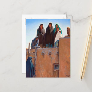 Watchers From the Housetop by Maynard Dixon Holiday Postcard