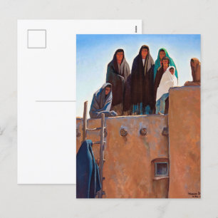 Watchers From the Housetop by Maynard Dixon Holiday Postcard