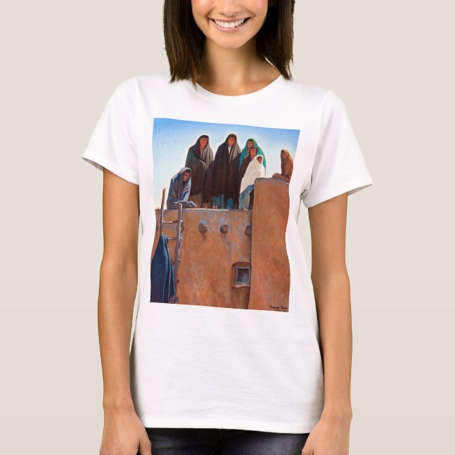 Watchers From the Housetop by Maynard Dixon T-Shirt (Front)
