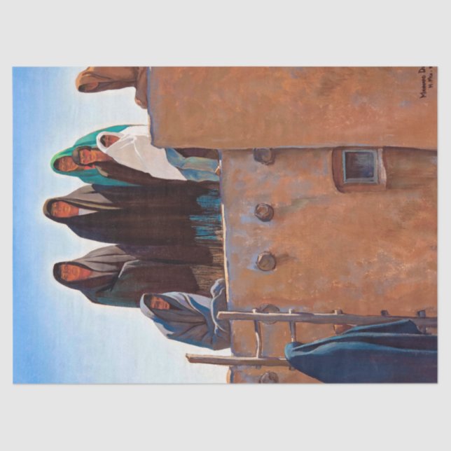 Watchers From the Housetop by Maynard Dixon Tissue Paper (Front)